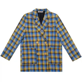 Good Manners Oversized Plaid Blazer
